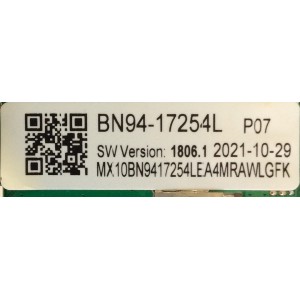 MAIN PARA SMART TV SAMSUNG QLED 4K RESOLUCION ( 3840x2160 ) NUMERO DE PARTE  BN94-17254L / N41-02844C / BN9417254L / 17254L / BN9719250C / PANEL CY-QA065HGLV1H / DISPLAY BN96-53589B / BN9653589B / MODELO QN65Q60AAFXZA FA14
